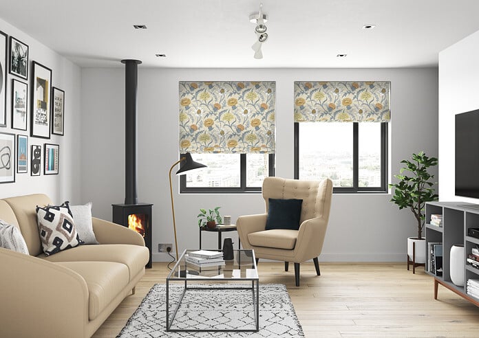 Acanthium, Ochre - Twist&Fit Roman Blind - Image 5